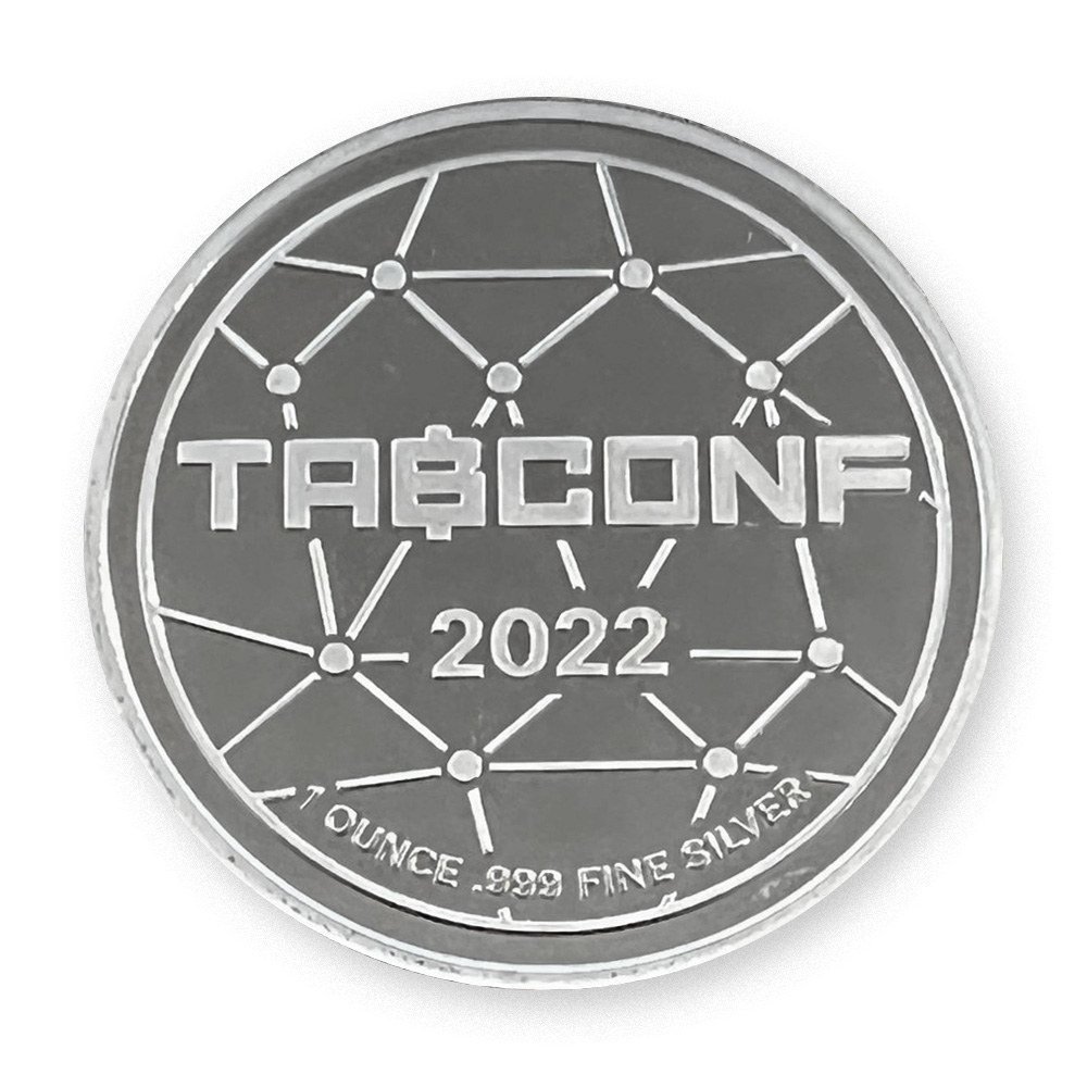Silver Coin with TABConf 2022 logo